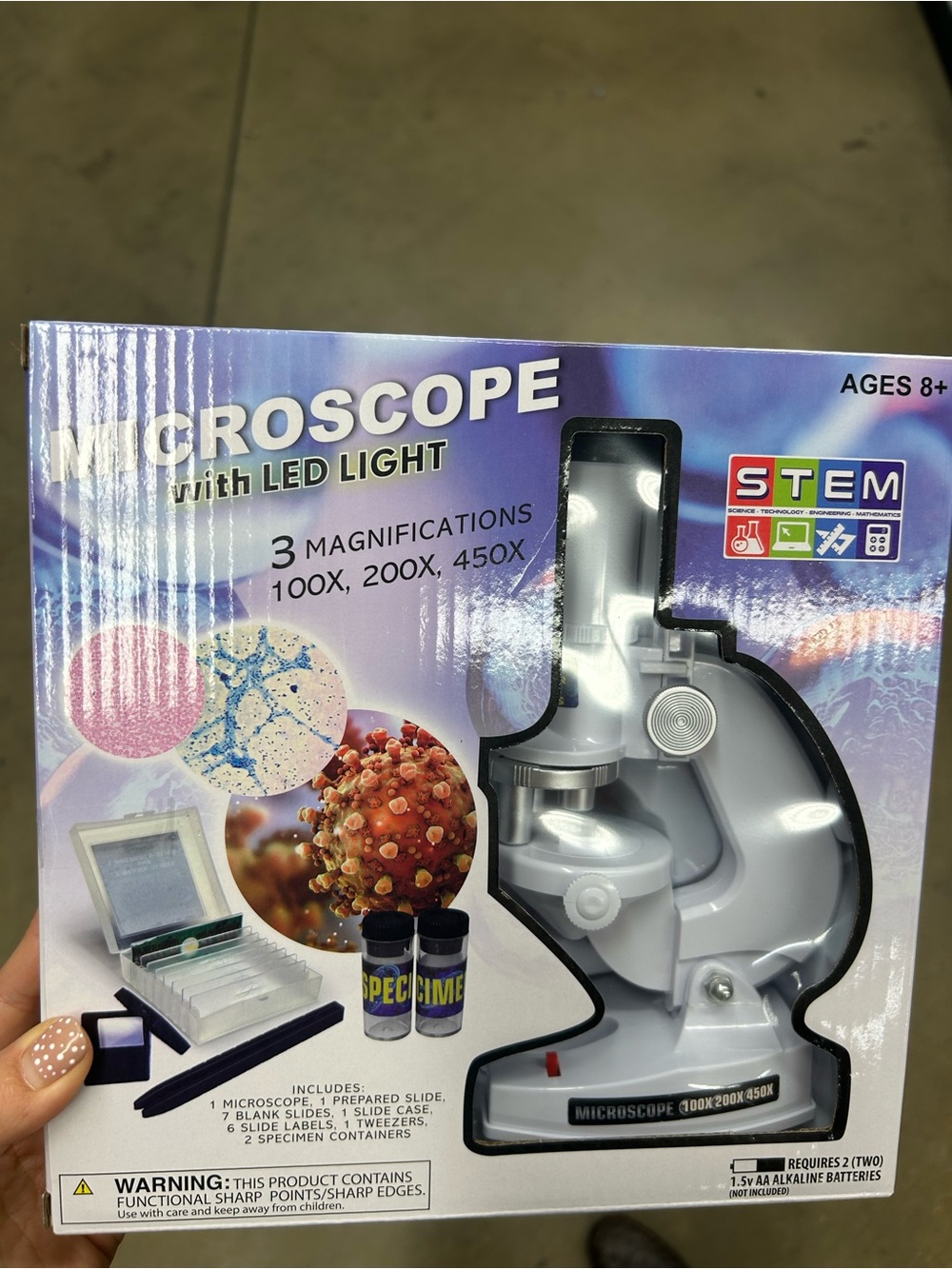 NWT stem Kids Microscope with LED Light